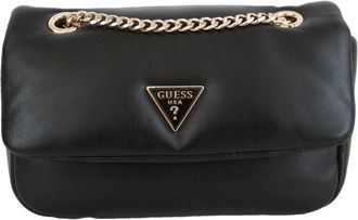 Guess Sunetra Schoudertas - Dames - Schoudertassen - Zwart - ONE Size - Leer - Tassen