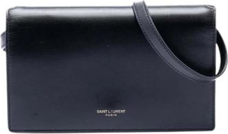 Saint Laurent Pre-owned Crossbody Bag - Dames - Vintage Schoudertas - Zwart - ONE Size - Leer - Vintage