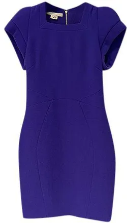 Antonio Berardi Purple Wool Mini Dress Size 38