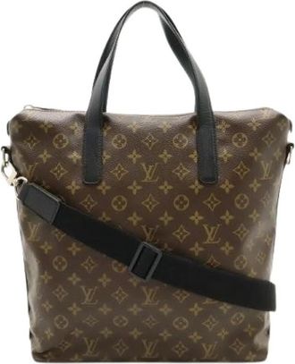 Louis Vuitton Pre-owned Monogram Macassar Kitan 2Way Tote Bag - Heren - Vintage Shopper - Bruin - ONE Size - Leer - Vintage
