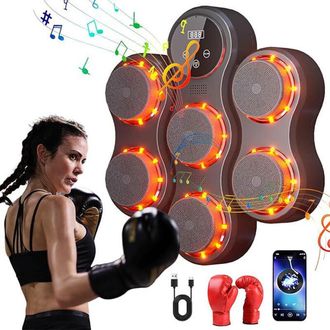 OEM M&aacute;quina De Caja De M&uacute;sica Montada En La Pared Bluetooth Electr&oacute;nico Profesional Con 9 Niveles De Velocidad Y Modos Pantalla Led Con Guantes Para Gimna