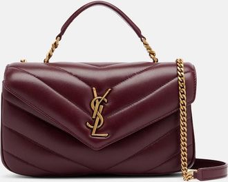 Saint Laurent Loulou Medium matelass&eacute; leather top-handle bag