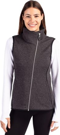Cutter & Buck Mainsail Sweater-Knit Womens Full Zip Vest