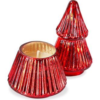 Tag Portobello Glass Tree Candle Red Sculpted Scented Christmas at Nordstrom