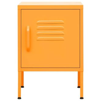 Berkfield Home Nightstands 2 pcs Mustard Yellow 35x35x51 cm Steel | Size: 35 x 35 x 51 cm