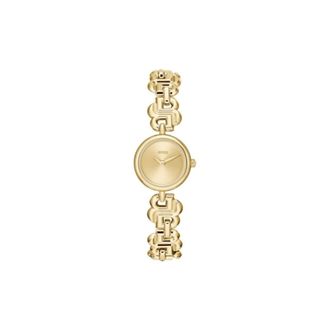 HUGO BOSS Double B Dressy Horloge - Dames - Accessoires - Geel - Maat: ONE Size