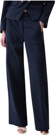 Liu Jo Wf 6251T731A Straight Broeken - Dames - Wijde Broeken - Blauw - S - Polyester - Broeken