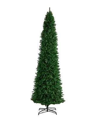 Nearly Natural 12Ft Slim Green Mountain Pine Artificial Christmas Tree With 3235 Bendable Branches