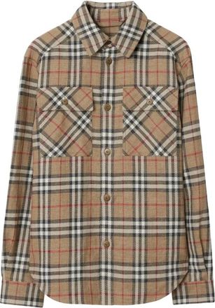 Burberry Heritage Plaid Button-Front Flanellen Overhemd - Heren - Casual Overhemden - Veelkleurig - M - Katoen - Overhemden