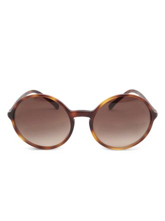 Chanel 2000-2020s round-frame sunglasses - women - Acetate - One Size - Brown