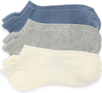 Nordstrom 3-Pack Everyday Tab Quarter Socks in Ivory Grey Multi at Nordstrom, Size 9-11