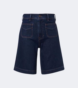 Veronica Beard Carter denim Bermuda shorts