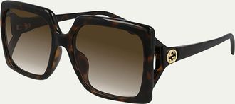 Gucci Oversized Square Injection Plastic Sunglasses
