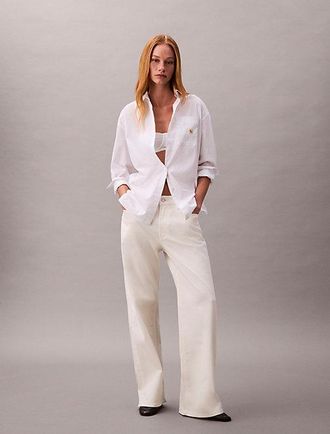 Calvin Klein 90s Loose Cotton Linen Jeans