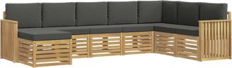 vidaXL Conjunto De Sof&aacute;s De Exterior 8 Uds. Blanco Y Antracita Vidaxl