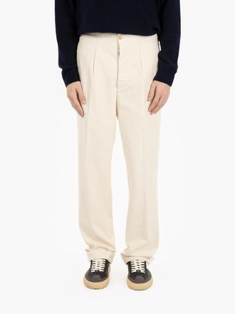 Fortela Pantaloni in canvas Oklahoma off white