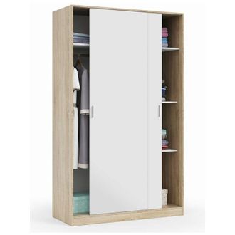 For&eacute;s Armario 2 puertas correderas estantes 120 roble