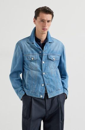 Brunello Cucinelli Denim four-pocket jacket in Light Blue Denim at Nordstrom, Size 52 It