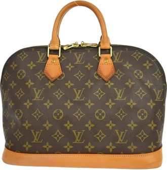 Louis Vuitton Alma Handbag Monogram Canvas Brown Canvas Handbag (Pre-Owned)