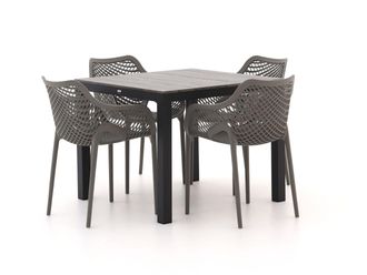 Forza Furniture Forza Ripi/Fidenza 90cm dining tuinset 5-delig stapelbaar