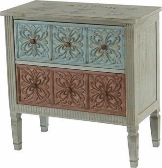 Hhg Cómoda Aveiro aparador mueble Shabby look, vintage, 80x79x40cm