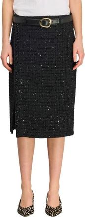 Semicouture Carlene Rok - Dames - Midirokken - Zwart - M - Katoen - Rokken
