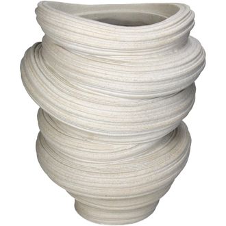 Schubiger M&ouml;bel Vase Polyresin, Beige H: 33 cm