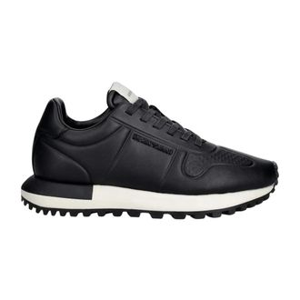 Emporio Armani Heren, Schoenen, Zwart, Maat: 40 EU Leer
