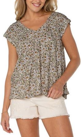 Liverpool L.A. Dolman Cap Sleeve Tie Back Top in Olive Leaf at Nordstrom Rack, Size X-Small P