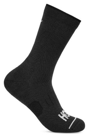Hoka One One Run 3-Pack Crew Socks in Black /Black /Black at Nordstrom, Size Large