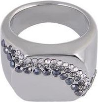 Shelli Segal Crystal Geometric Signet Ring in Silver at Nordstrom Rack, Size 8