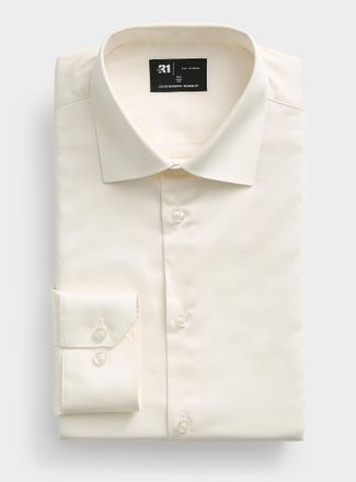 Le 31 Mens Essential satiny cotton shirt Modern fit