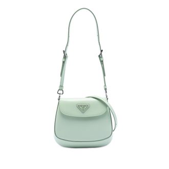 Prada Vooraf gebruike Mini Geharste Leren Cleo Flap