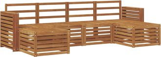 vidaXL Conjunto De Sof&aacute;s De Exterior 6 Uds. Natural Vidaxl
