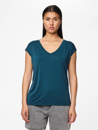 Pieces Kurzarmshirt PIECES PCKAMALA TEE NOOS BC, Damen, Gr. XL, gr&uuml;n (reflecting pond), Single Jersey, Obermaterial: 73% Modal, 27% Polyester, unifarben, reg