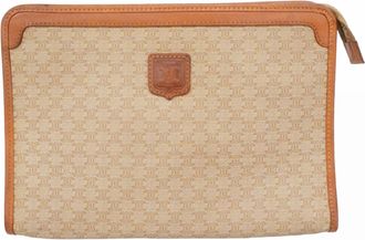 Celine Brown Pvc Clutch Bag (Pre-Owned)