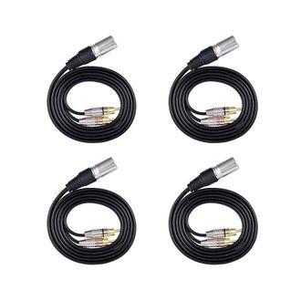 OEM Se Trata De Un Conector En Y Para Cables De Audio Est&eacute;reo De 4 Conectores Xlr Macho A 2 Conectores Rca Macho, Adecuado Para Mesas De Mezclas, Amplific