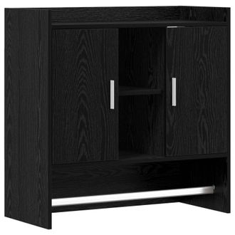 vidaXL Estante De Pared Montada En La Pared Roble Negro Vidaxl
