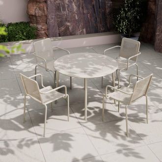 Royalcraft Porto 4 Seater Dining Set in Cashmere in Beige