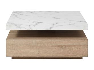 VENTE-UNIQUE.COM Mesa de centro madera color natural claro, blanco