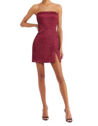 Amanda Uprichard Arely Dress In Burgundy