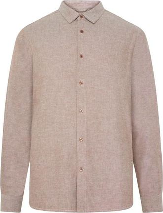 Knowledge Cotton Apparel Regular Fit Heavy Twill Flannel Hemd für Herren | braun