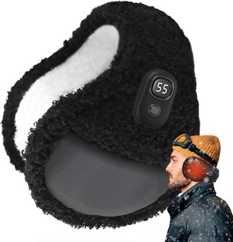 Generic Heating Ear Warmers - Foldable Thermal Ear Protection, 3 Temp Modes, Electric Ear Protectors | Fleece Lining Thermal Earmuffs, Auto Power Off Heated E
