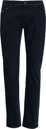 Jacob Cohen Broek met contrasterend stiksel - Zwart