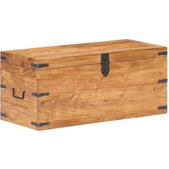 vidaXL Baule 90x40x40 cm in Legno Massello di Acacia - Vidaxl