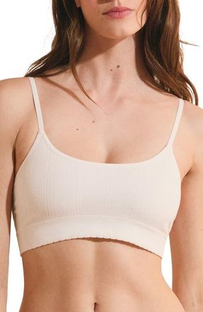 Etam Daily Seamless Ribbed Bralette in Ecru at Nordstrom, Size X-Small