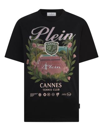 Philipp Plein Round Neck T-Shirt Cannes Tennis Club