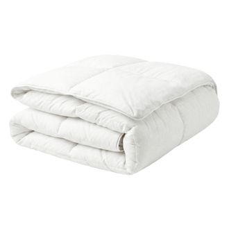 Beliani Beliani - Edred&oacute;n Blanco Algod&oacute;n Japara Individual 155 X 220 Cm Relleno Plum&oacute;n De Pato Dormitorio Grossglockner