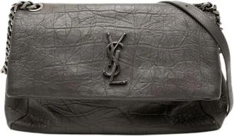 Saint Laurent Pre-owned Cross Body Bags, female, Gray, Size: ONE SIZE Pre-owned The West Hollywood Crossbody Bag