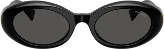 Miu Miu Womens Miu Sunglasses Black Acetate Eyewear